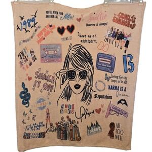 Taylor Swift Inspired Throw Blanket/Wall Hanging Swiftie Songs Albums Era Tour